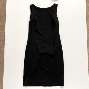 Theory Wool Blend Black Sleeveless Sheath Dress